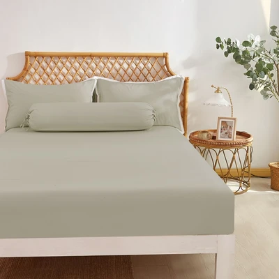 Gambar Informa 180x200 cm Set 5 Pcs Seprai King Bamboo - Abu-Abu Sage