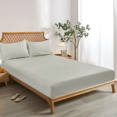 Gambar Informa 200x200 Set 5 Pcs Seprai Super King Bamboo - Abu-Abu Muda