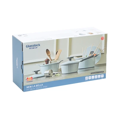 Gambar Cheftopf Labella Ih Panci Saucepan Non-Stick Coating 18 cm - Abu-Abu
