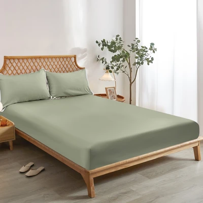 Gambar Informa 200x200 Set 5 Pcs Seprai Super King Bamboo - Hijau Sage