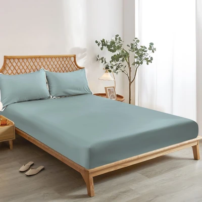 Gambar Informa 180x200 cm Set 5 Pcs Seprai King Bamboo - Biru Slate