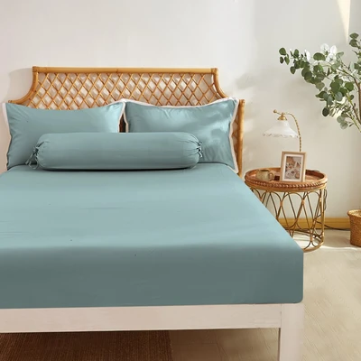 Gambar Informa 180x200 cm Set 5 Pcs Seprai King Bamboo - Biru Slate