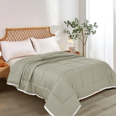 Gambar Informa 240x210 cm Bed Cover Bamboo - Abu-Abu Sage