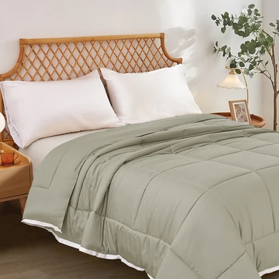 Gambar Informa 160x210 cm Bed Cover Bamboo - Abu-Abu Sage