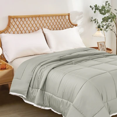 Gambar Informa 260x230 cm Bed Cover Bamboo - Abu-Abu Muda