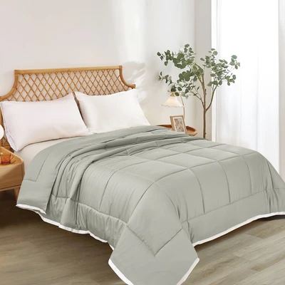 Gambar Informa 160x210 cm Bed Cover Bamboo - Abu-Abu Muda