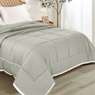 Gambar Informa 160x210 cm Bed Cover Bamboo - Abu-Abu Muda
