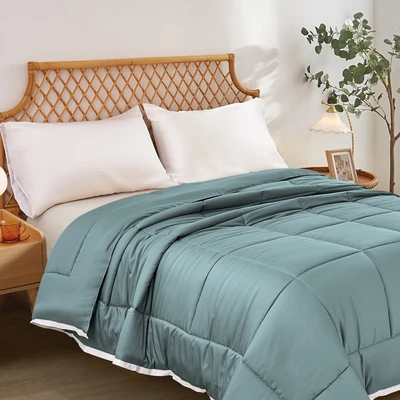 Gambar Informa 240x210 cm Bed Cover Bamboo - Biru Slate