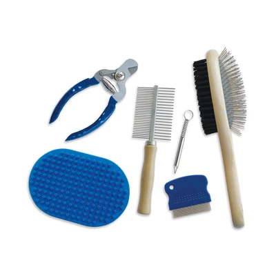Gambar M-Pets Set Alat Grooming Hewan Peliharaan - Biru