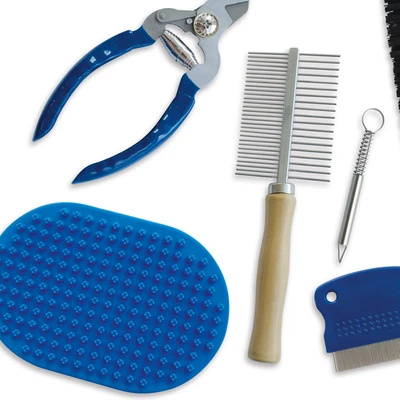 Gambar M-Pets Set Alat Grooming Hewan Peliharaan - Biru
