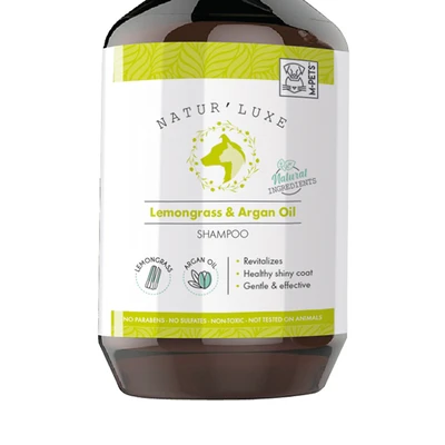 Gambar M-Pets Naturluxe Sampo Hewan Peliharaan Lemongrass & Argan Oil