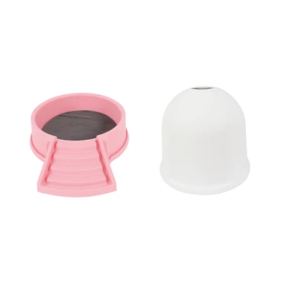 Gambar M-Pets Igloo Toilet Kucing 2 In 1 - Putih/Pink
