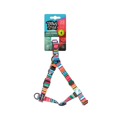 Gambar M-Pets Ukuran S Harness Anjing Urban Style Jazz Stripes