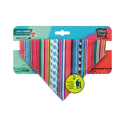 Gambar M-Pets Ukuran M Urban Style Kalung Bandana Anjing Jazz Stripes
