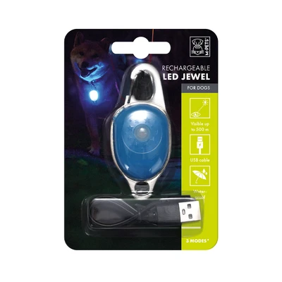 Gambar M-Pets Liontin Kalung Anjing Led Jewel - Biru