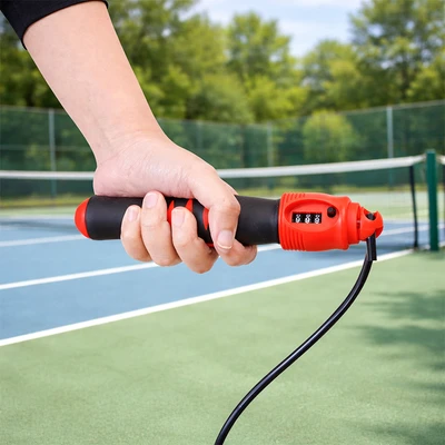 Gambar Kinetic Tali Skipping Dengan Counter - Hitam/Merah