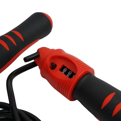 Gambar Kinetic Tali Skipping Dengan Counter - Hitam/Merah