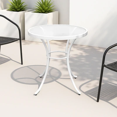 Gambar Soleil Gingham Meja Teras Steel 70 cm - Putih