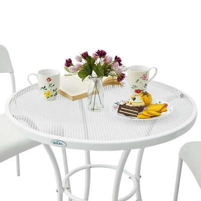 Gambar Soleil Gingham Meja Teras Steel 70 cm - Putih