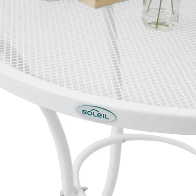Gambar Soleil Gingham Meja Teras Steel 70 cm - Putih