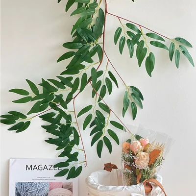 Gambar Cc Grass Tanaman Artifisial Garland Vine Salix Leaf 170 cm - Hijau