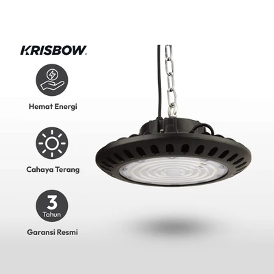 Gambar Krisbow Highbay Lampu Gantung LED UFO 200 Watt Cool Daylight