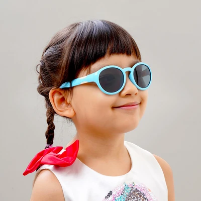 Gambar Parim Eyewear Sunnies Kacamata Anak Sunglasses Round Thick - Biru