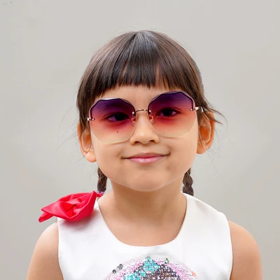 Gambar Parim Eyewear Sunnies Kacamata Anak Round Gradient Rose