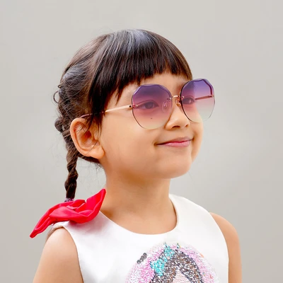 Gambar Parim Eyewear Sunnies Kacamata Anak Round Gradient Rose