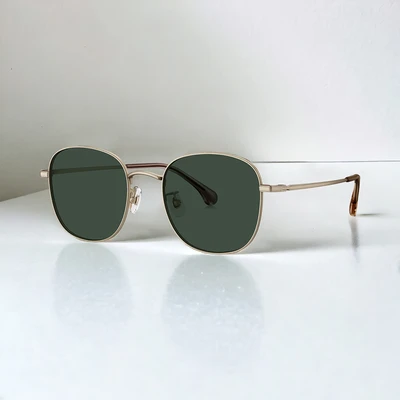 Gambar Parim Eyewear Sunnies Kacamata Sunglasses Round Ultem - Gold/Hitam