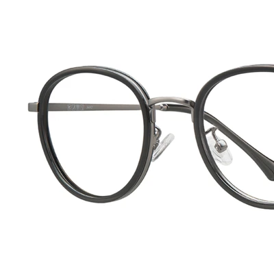 Gambar Parim Eyewear Kacamata Optical Classic Round - Abu-Abu/Hitam