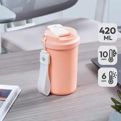 Gambar Appetite Kirby Mug Vacuum Flask Stainless Steel 420 ml - Peach