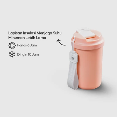 Gambar Appetite Kirby Mug Vacuum Flask Stainless Steel 420 ml - Peach