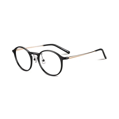 Gambar Parim Eyewear Kacamata Optical Round Ultem Temple - Hitam/ Gold