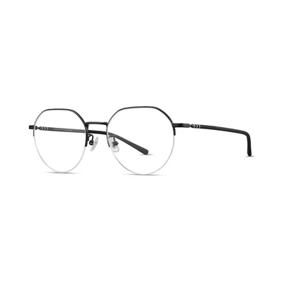Gambar Parim Eyewear Kacamata Optical Thin Halfrim Metal - Hitam