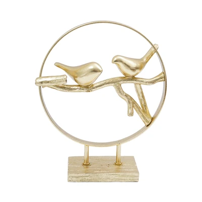 Gambar Informa Patung Miniatur Bird Paradise 26.5x32 cm - Gold