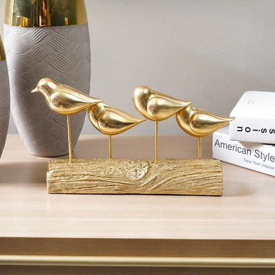 Gambar Informa Patung Miniatur Bird Paradise 30x18 cm - Gold