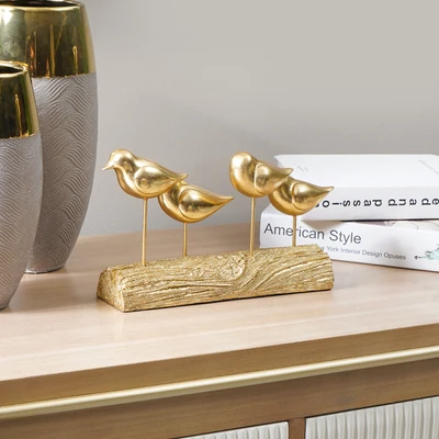 Gambar Informa Patung Miniatur Bird Paradise 30x18 cm - Gold