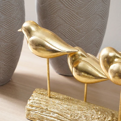 Gambar Informa Patung Miniatur Bird Paradise 30x18 cm - Gold