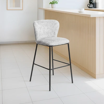 Gambar Informa Layden Kursi Counter Fabric - Abu-Abu