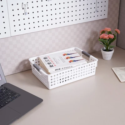 Gambar Stora Dots Keranjang Penyimpanan Short 30x21x8.5 cm - Putih