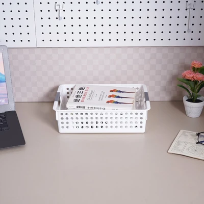 Gambar Stora Dots Keranjang Penyimpanan Short 30x21x8.5 cm - Putih
