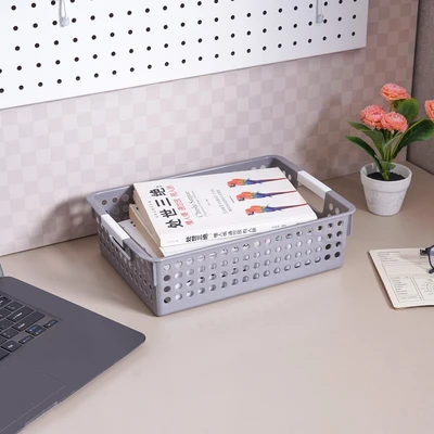 Gambar Stora Dots Keranjang Penyimpanan Short 30x21x8.5 cm - Abu-Abu