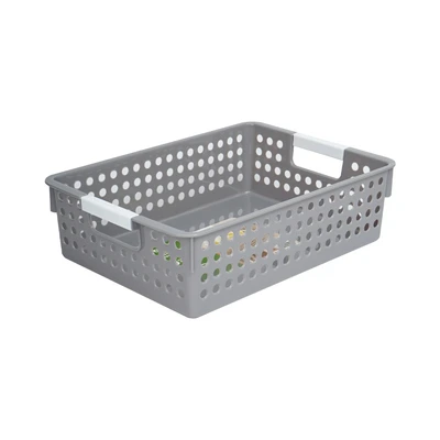 Gambar Stora Dots Keranjang Penyimpanan Short 30x21x8.5 cm - Abu-Abu