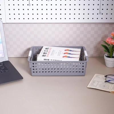 Gambar Stora Dots Keranjang Penyimpanan Short 30x21x8.5 cm - Abu-Abu