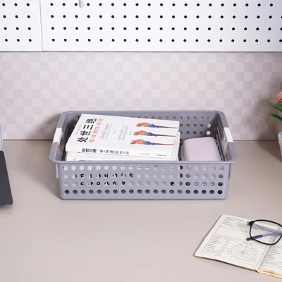 Gambar Stora Dots Keranjang Penyimpanan Short 34.5x26x8.5 cm - Abu-Abu
