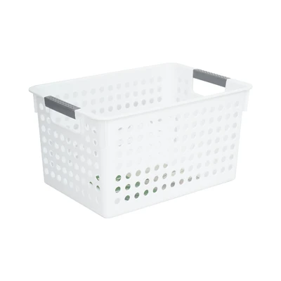 Gambar Stora Dots Keranjang Penyimpanan Deep 27x18x14 cm - Putih