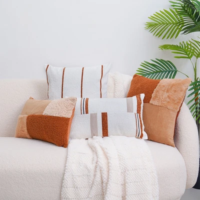 Gambar Informa Alva Sarung Bantal Sofa Polyester 30x50 cm - Cokelat