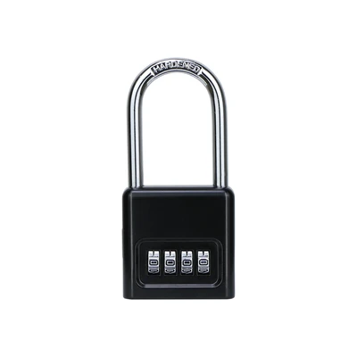 Gambar Krisbow Gembok 4 Angka Kombinasi Long Shackle - Hitam