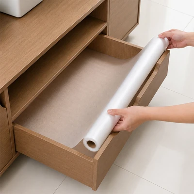 Gambar Forhom 30x150 cm Evaline Alas Anti Slip Dots - Putih Transparan
